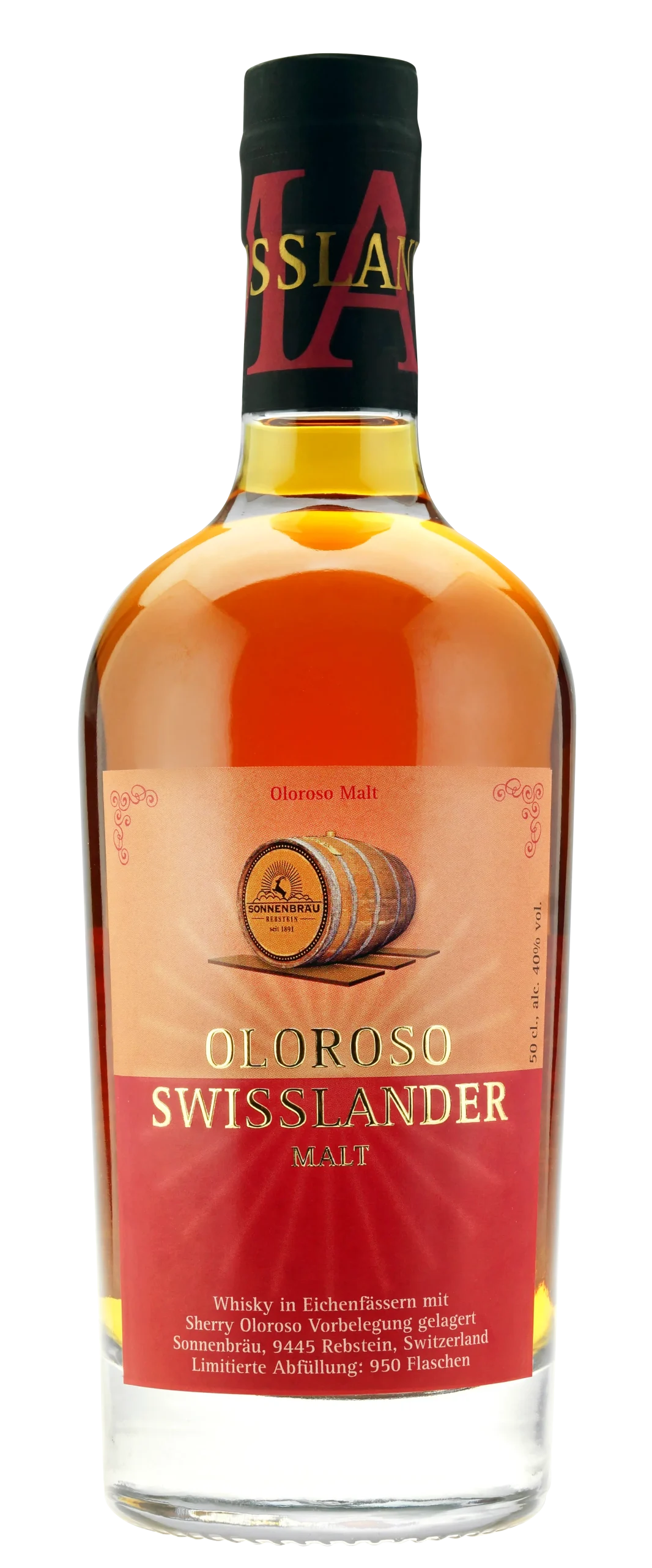 Whisky Oloroso Swisslander 40% Vol. 50 cl
